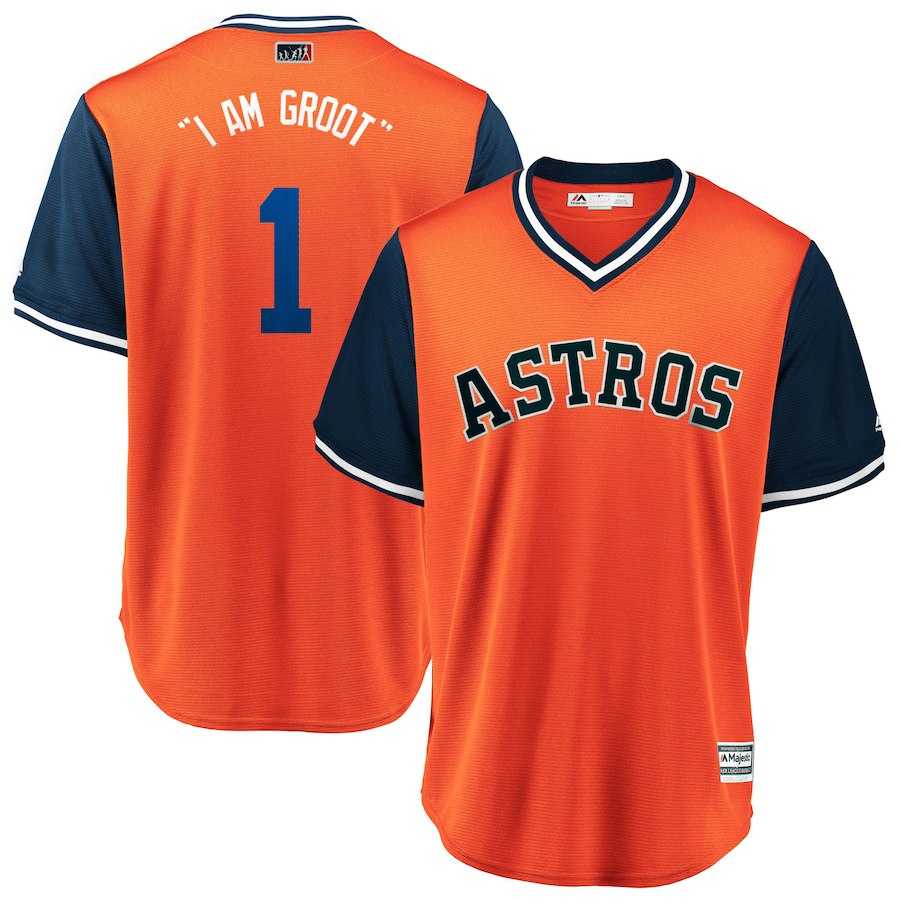 Astros 1 Carlos Correa I Am Groot Orange 2018 Players Weekend Cool Base Jersey Dzhi,We sell and wholesale Astros 1 Carlos Correa I Am Groot Orange 2018 Players Weekend Cool Base Jersey Dzhi on line form chian!